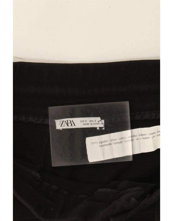 Zara Hombre Shorts Cargo Pequeño W30 Algodón Negro