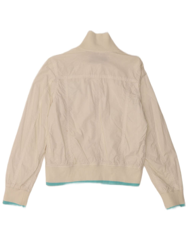 Sergio Tacchini Chaqueta Bomber Corta para Mujer UK 10 Small White Poliéster