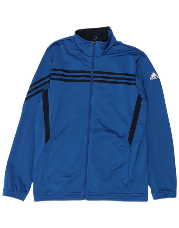 Adidas - Chaqueta de chándal para hombre, talla 42/44, poliéster color azul grande