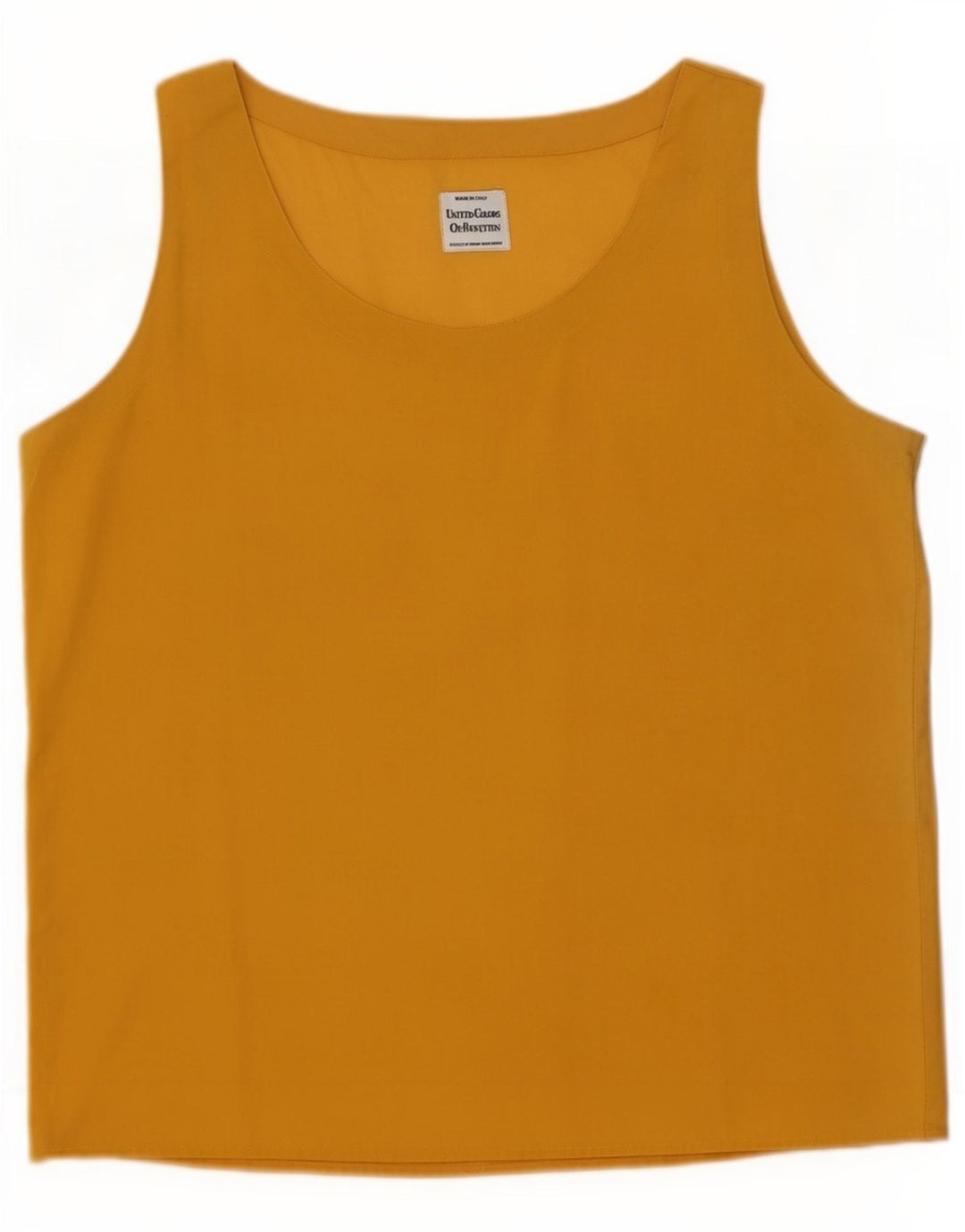 Benetton Blusa Sin Mangas IT 42 Amarillo Medio
