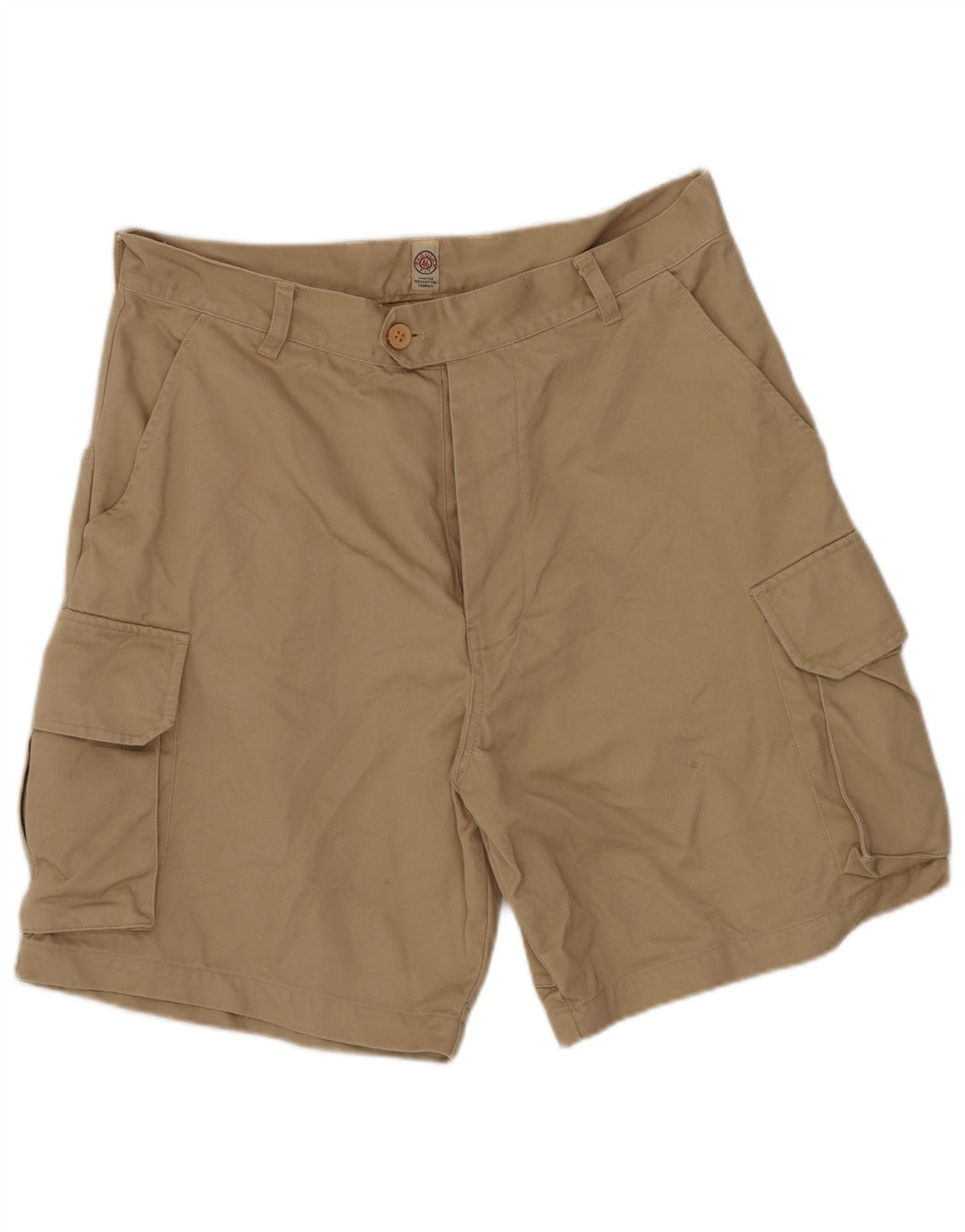 Vintage Hombres Regular Cargo Shorts W30 Algodón Caqui Medio