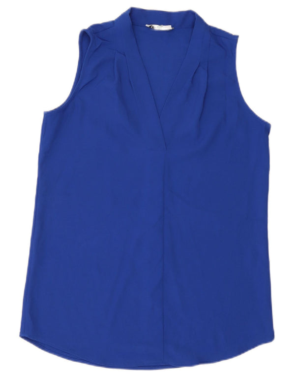CALVIN KLEIN Vestido básico sin mangas de corte holgado para mujer UK 6 XS Azul