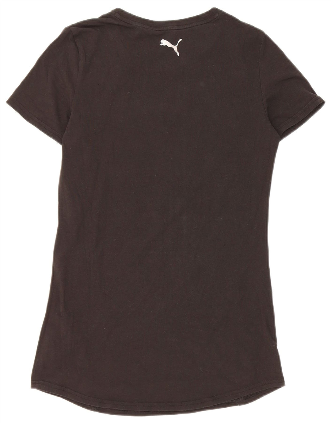 Puma Mujer Crop Graphic Camiseta Top UK 12 Medium Negro