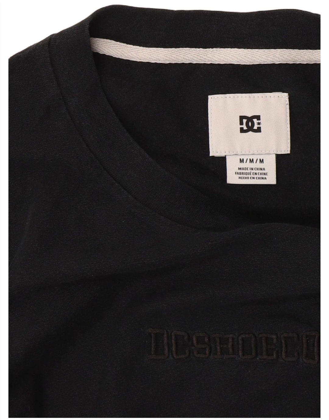 DC Hombre Camiseta Gráfica Top Medium Azul Marino