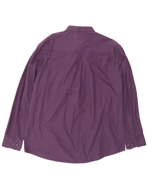 Camisa James Pringle para hombre de algodón geométrico morado grande