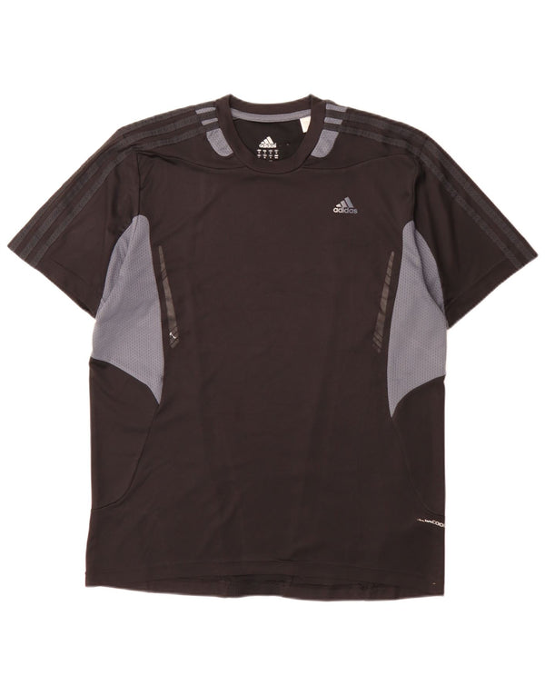 Adidas Hombre Camiseta Top Medium Negro Colorblock Poliéster Deportes