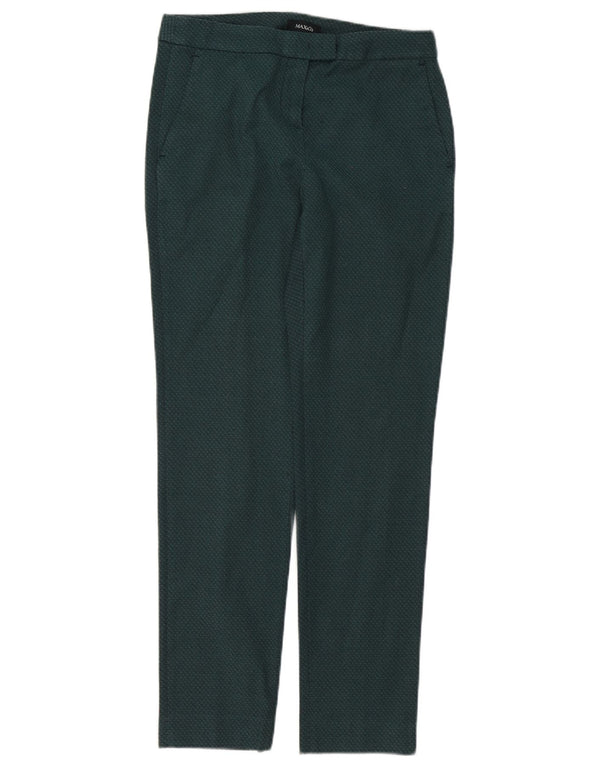 Max&Co. Pantalón de traje ajustado para mujer UK 8 Small W28 L29 Algodón verde