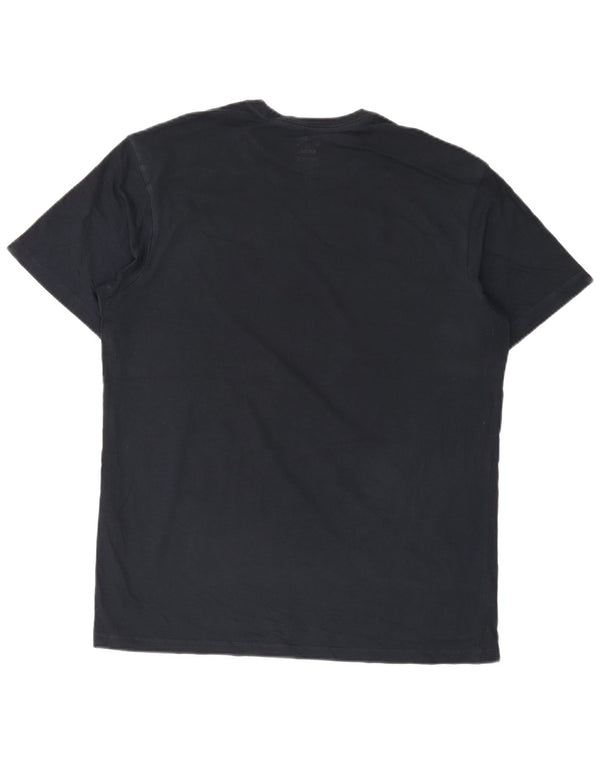 Billabong Hombre Camiseta Top Grande Azul Marino Algodón