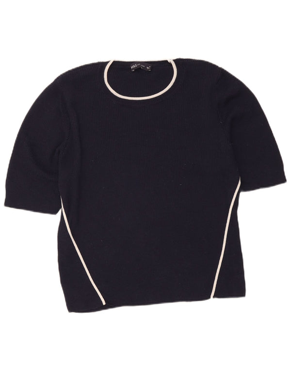 Marks & Spencer Blusa de manga corta para mujer UK 46 Large Azul marino