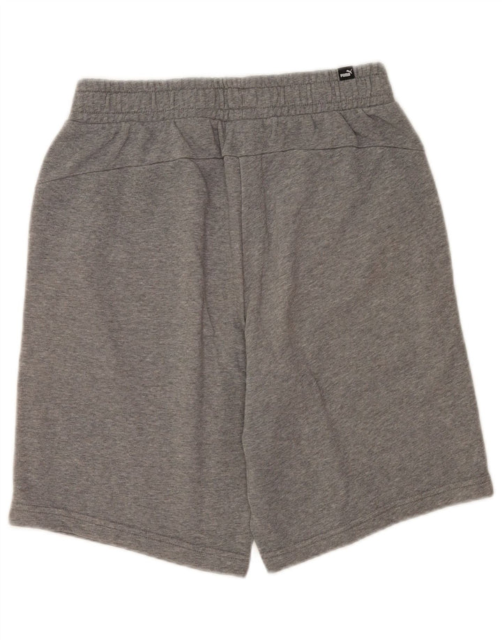 Pantalones cortos deportivos Puma para hombre de algodón moteado gris medio