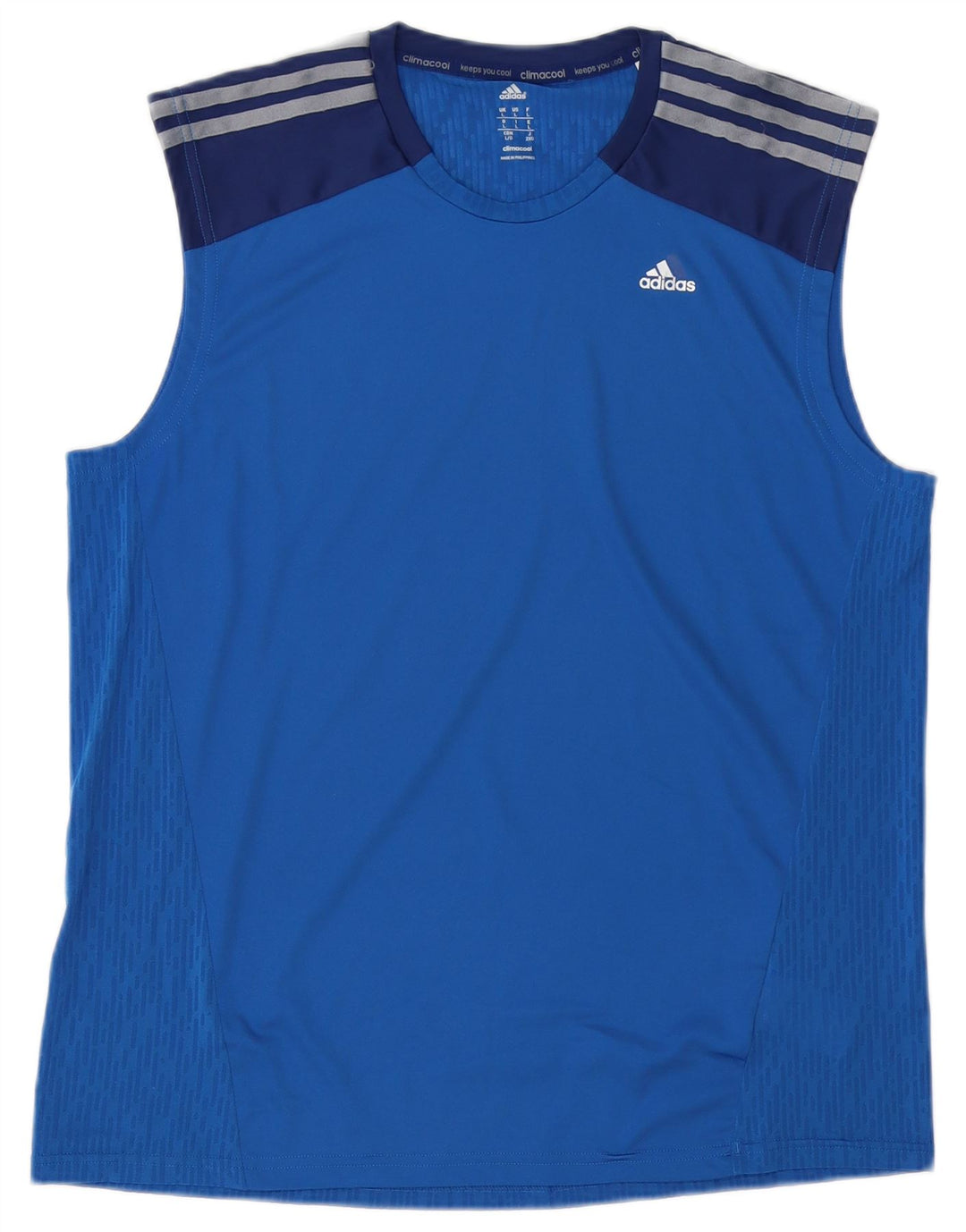 ADIDAS Hombre Climacool Chaleco Top Grande Azul Colorblock Poliéster
