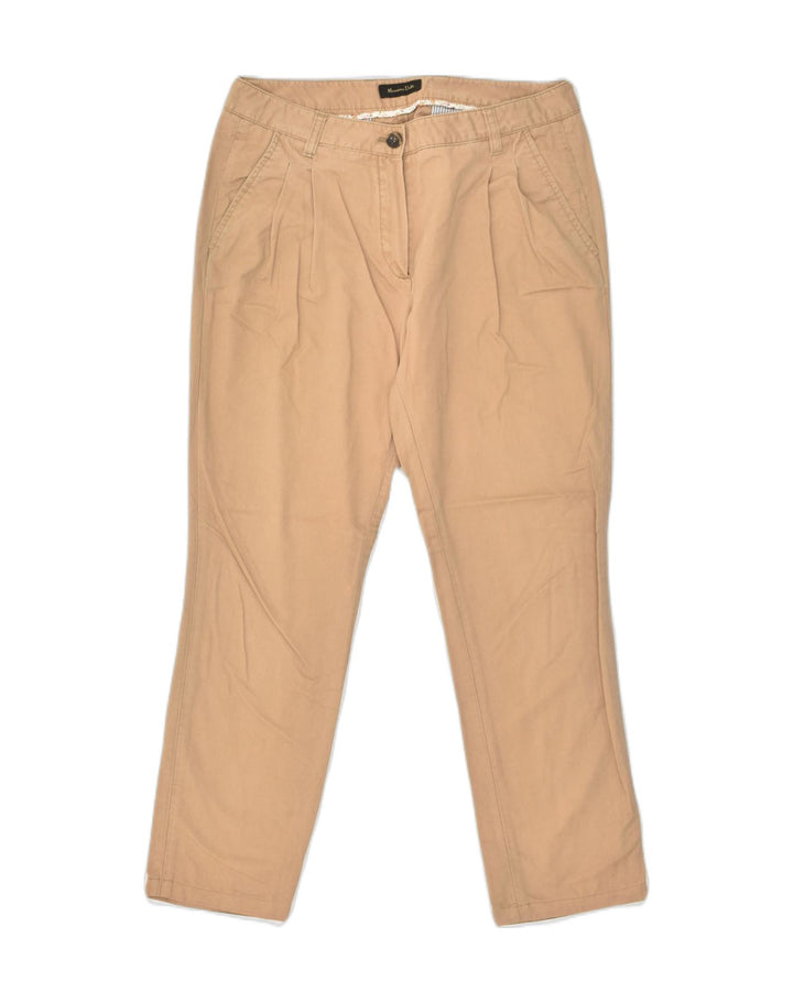 MASSIMO DUTTI Womens Slim Chino Trousers EU 36 Small W26 L28 Beige Cotton | Vintage Massimo Dutti | Thrift | Second-Hand Massimo Dutti | Used Clothing | Messina Hembry 