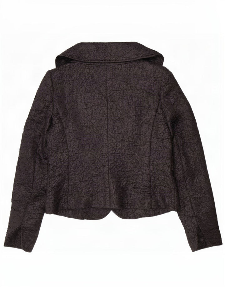 Max Mara Chaqueta tipo blazer abierta corta para mujer Reino Unido 40 Mediano Poliéster negro