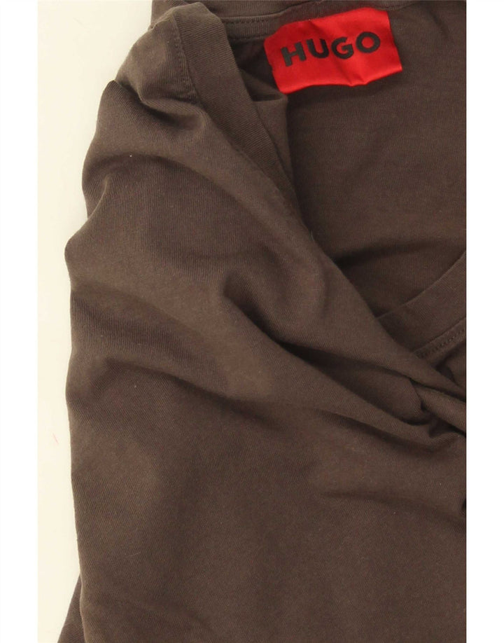 Hugo Boss Hombre Camiseta Top XL Gris Algodón