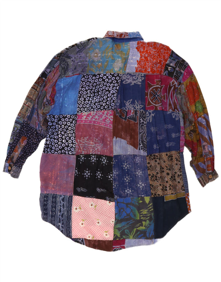 We Be Bop Vestido camisero extragrande para mujer UK 40 XL Patchwork multicolor