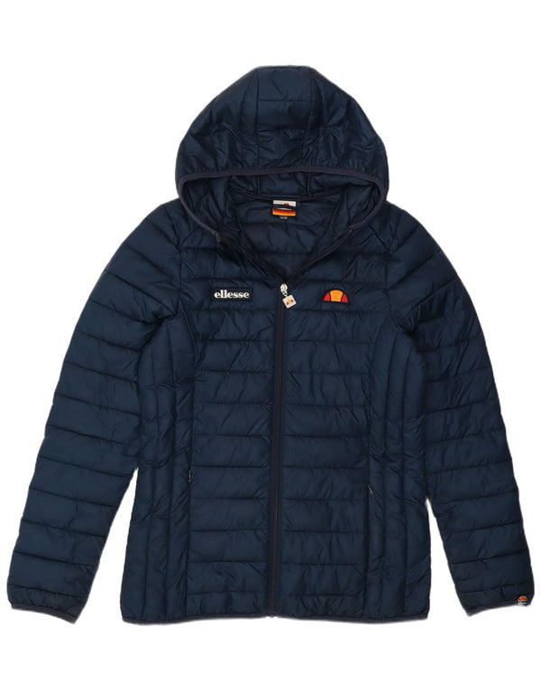 Ellesse - Chaqueta acolchada con capucha para mujer, talla holgada, color azul marino