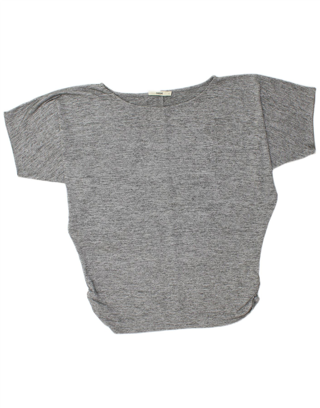 Oasis Camiseta extragrande para mujer UK 10 Small Gris Moteado Poliéster