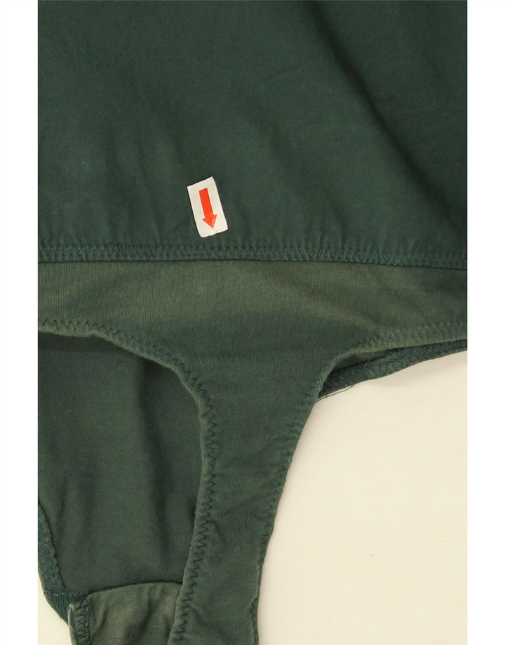 Benetton Body De Mujer Con Volantes En La Parte Delantera ES 46 Grande De Algodón Verde