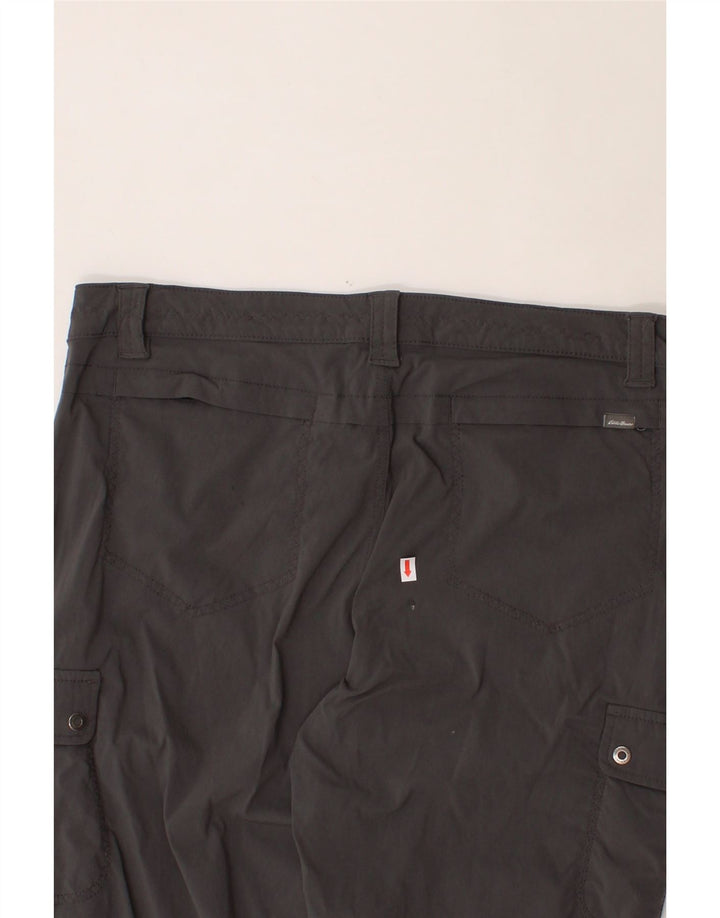 EDDIE BAUER Womens Slim Capri Cargo Trousers US 12 Large W34 L20 Grey Vintage Eddie Bauer and Second-Hand Eddie Bauer from Messina Hembry 