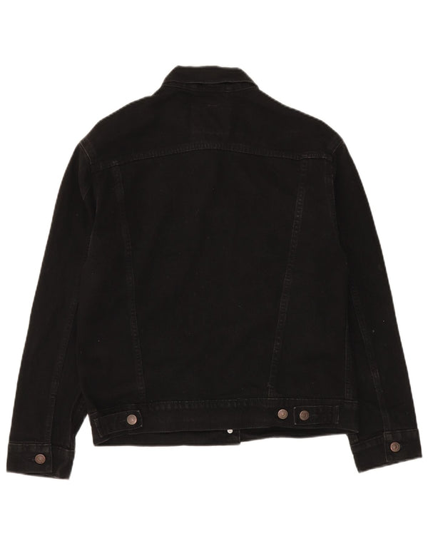 Levi's Womens Denim Jacket UK 14 Medium Black Cotton