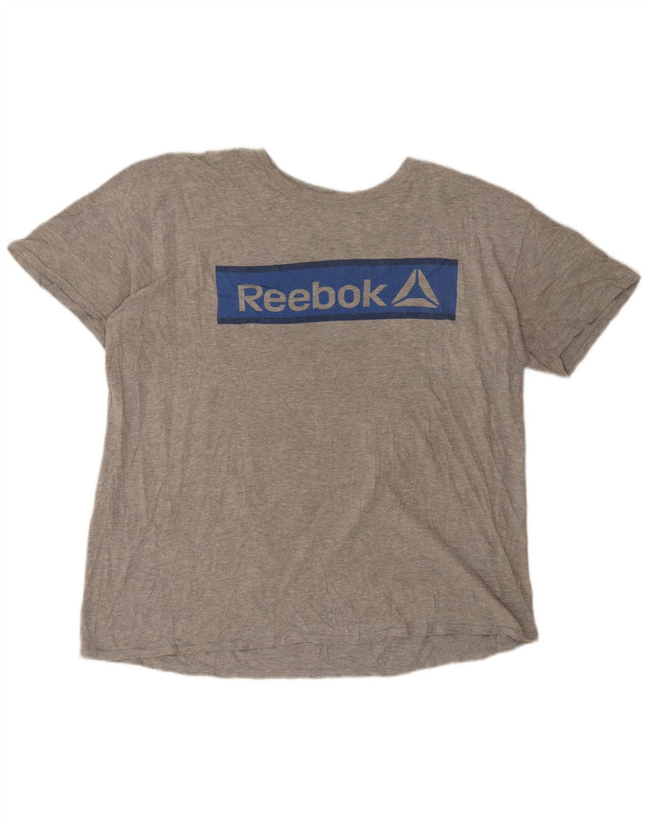 REEBOK Camiseta gráfica para hombre Top 2XL Gris moteado