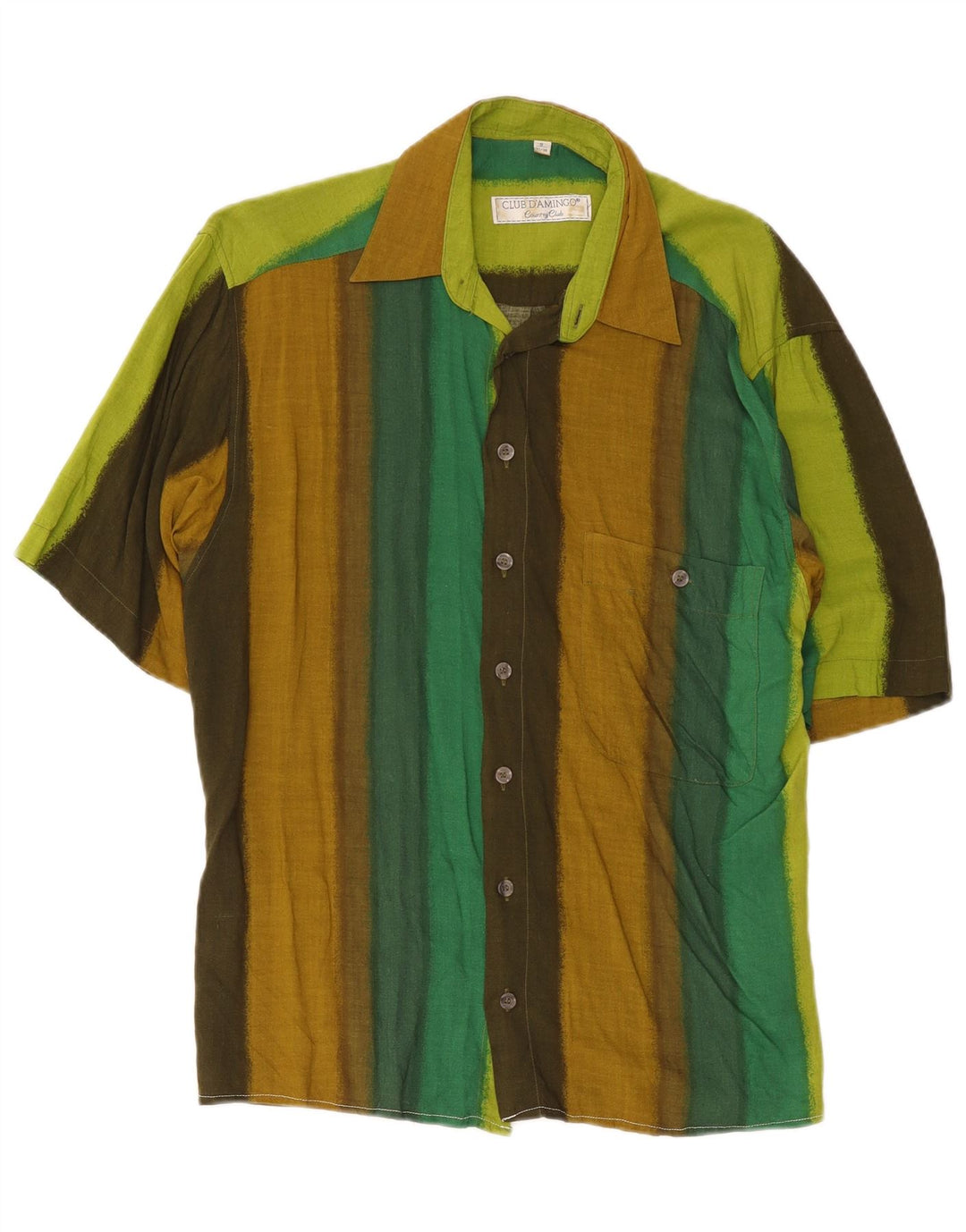 Club D'Amingo Camisa Manga Corta Hombre Small Multicolor Rayas