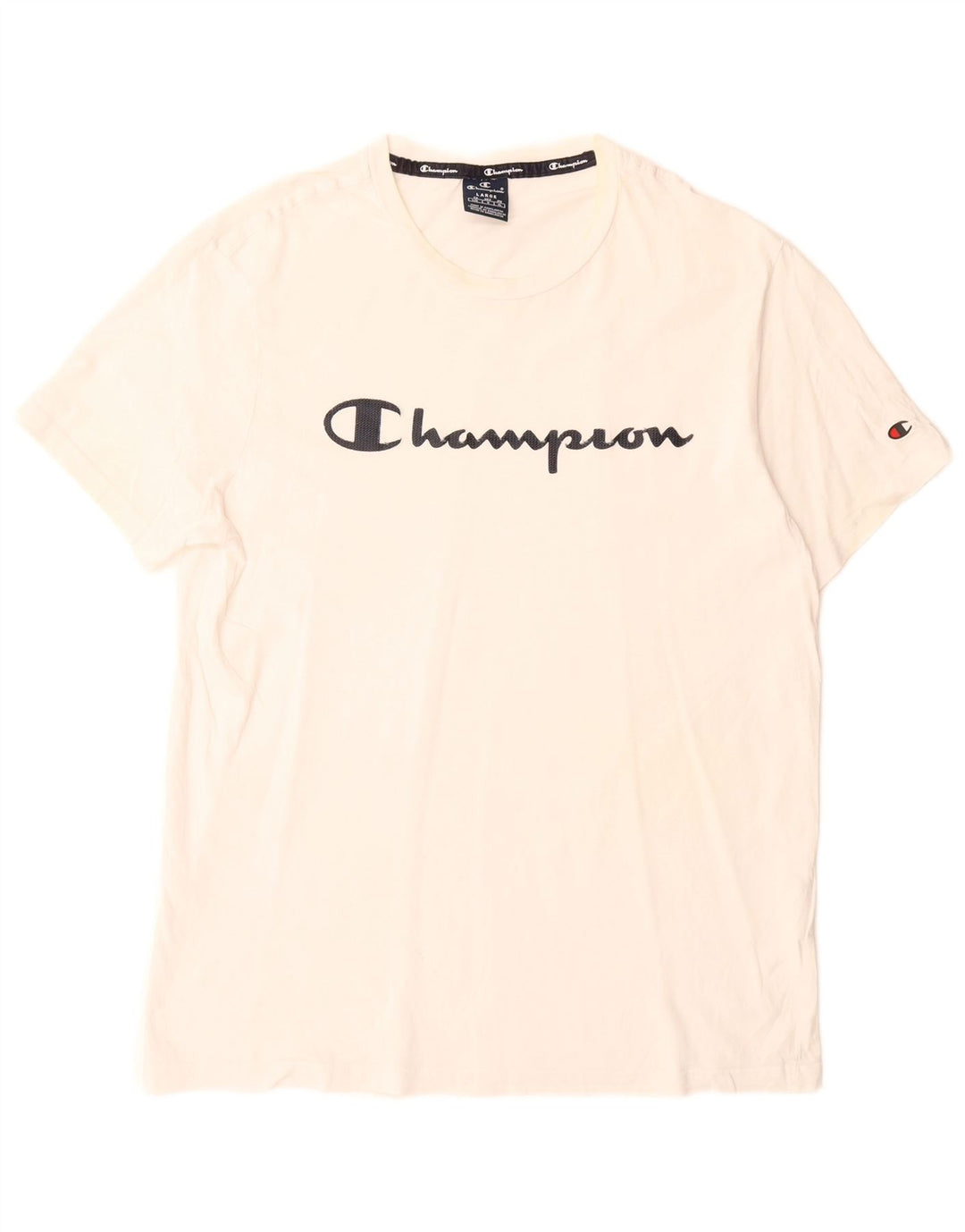 Champion Camiseta Gráfica Para Hombre Top Grande De Algodón Blanco