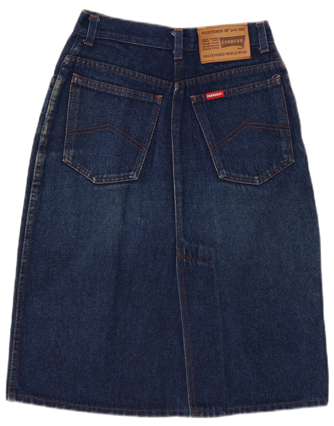 Falda Vaquera Mujer Carrera W28 Azul Medio Algodón