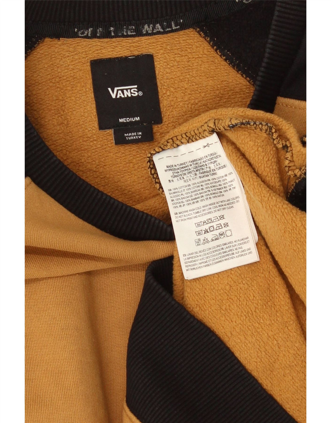 Vans Hombre Sudadera Jumper Algodón Colorblock Marrón Medio