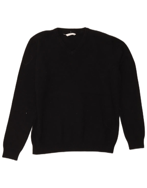 Marks & Spencer Jersey con cuello en V para niños 14-15 años Algodón negro