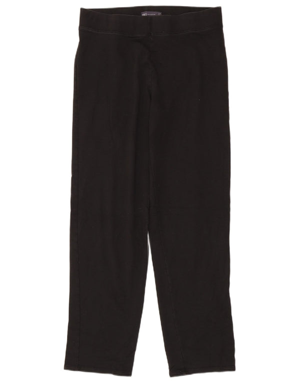 Marks & Spencer Leggings para mujer Reino Unido 12 Mediano Algodón negro