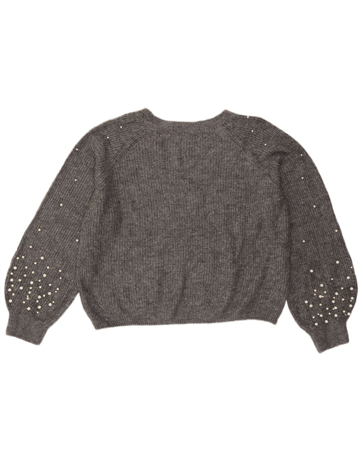Marks & Spencer Suéter tipo jersey con cuello barco para mujer Reino Unido 44 Gris medio moteado