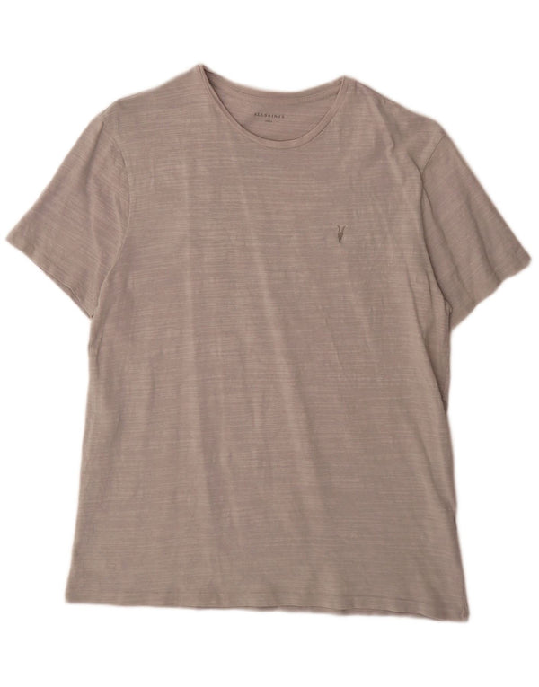 Camiseta All Saints para hombre Top grande de algodón moteado gris