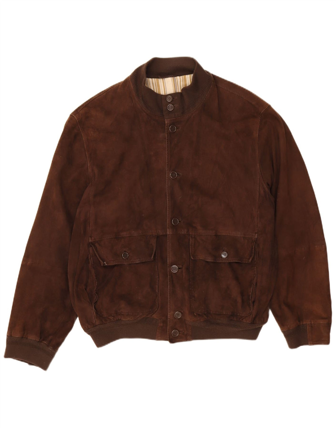 Vintage hombres ante bomber chaqueta EU 52 XL marrón