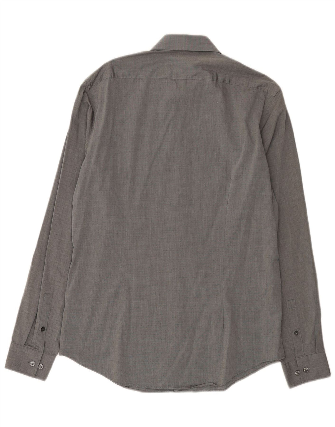 Calvin Klein Camisa ajustada para hombre Talla 39 15 1/2 Algodón manchado gris medio