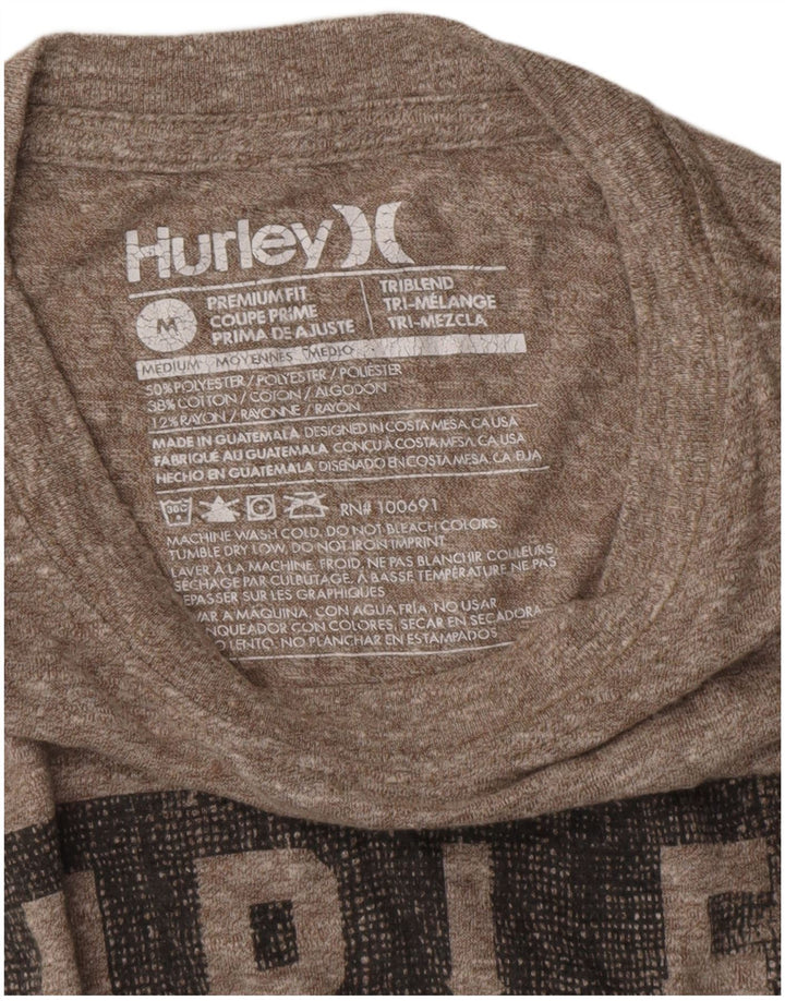 HURLEY Camiseta gráfica de ajuste premium para hombre Top gris medio moteado