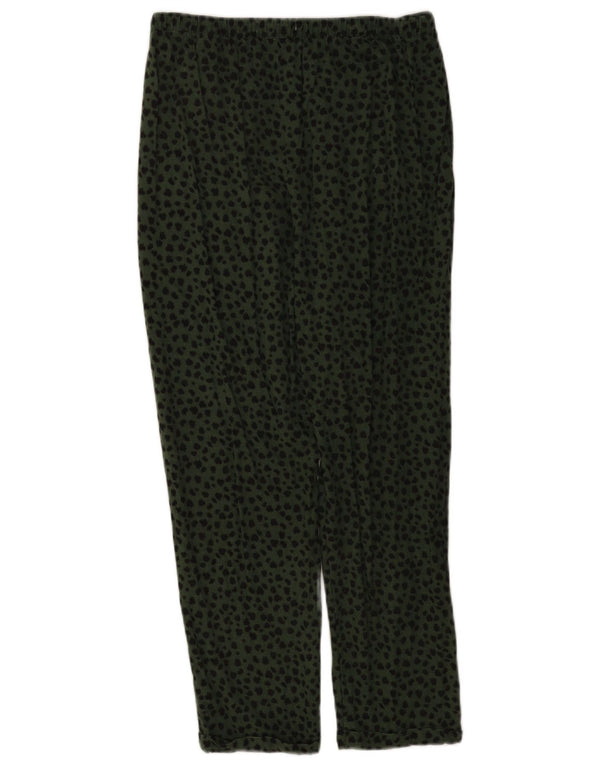 Marks & Spencer Pantalones para mujer UK 12 Medium W32 L26 Verde Animal Print