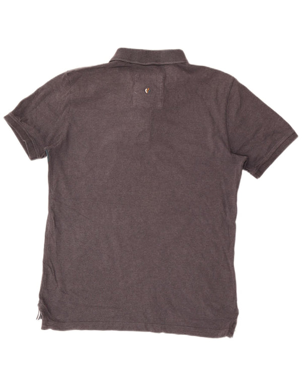 Polo de hombre Fat Face de algodón a rayas en gris medio