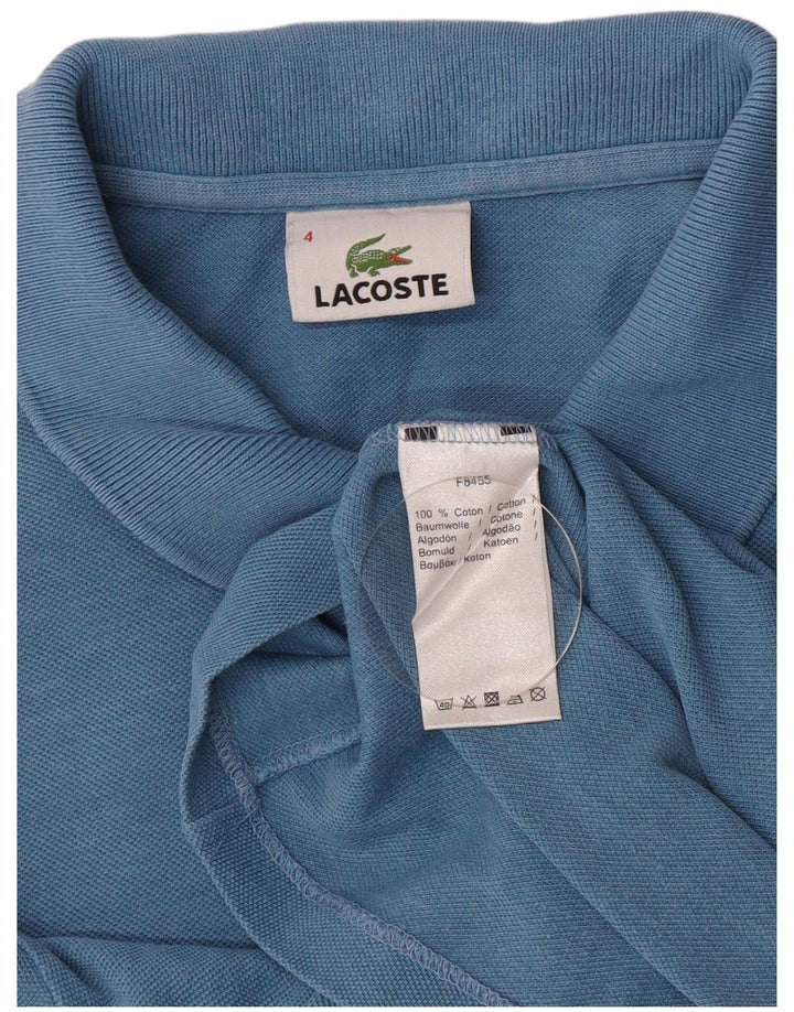 Polo Lacoste para hombre talla 4 algodón azul medio
