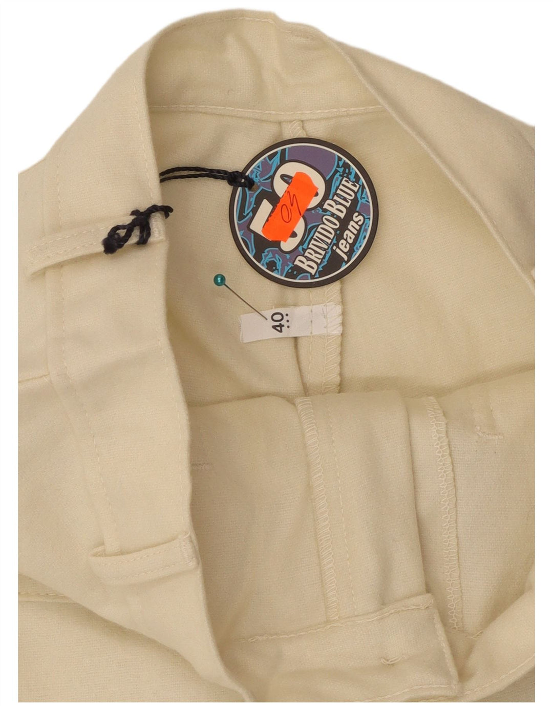 Vintage mujer bootcut pantalones casuales EU 40 Medio W28 L32 Beige