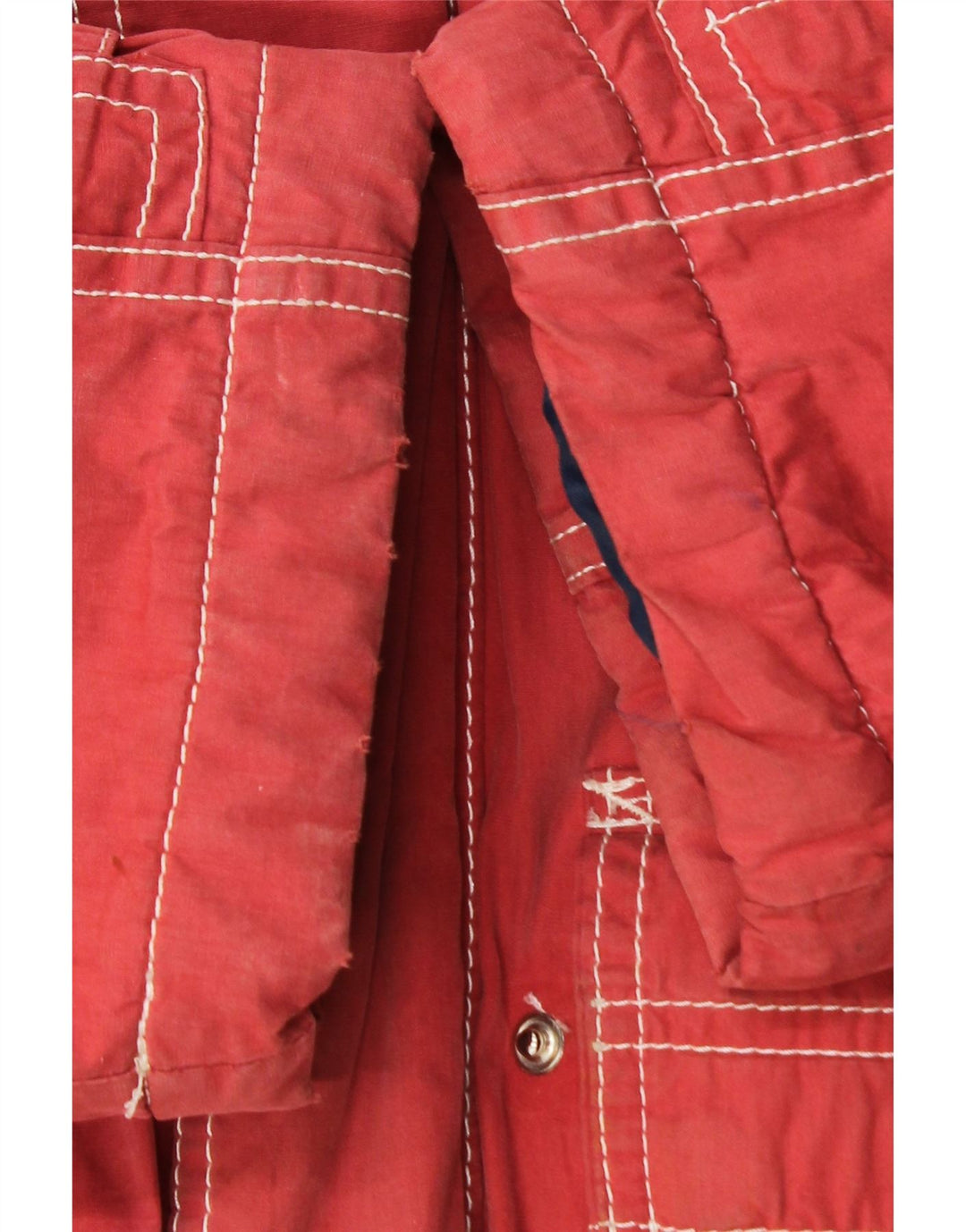 Chaqueta cortavientos vintage para hombre Reino Unido 42 XL Rojo