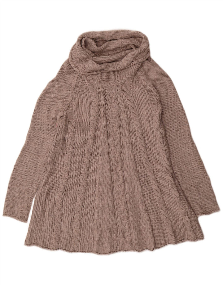 Marks & Spencer Suéter tipo jersey con cuello vuelto para mujer Reino Unido 10 Pequeño Acrílico gris