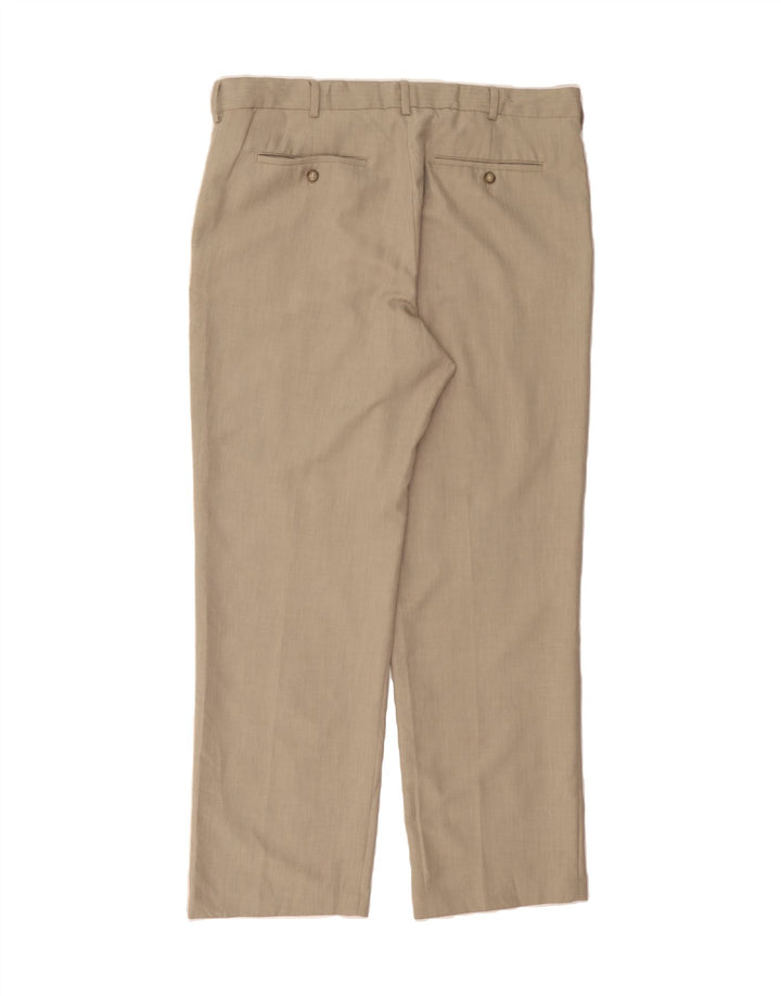 IZOD Mens Straight Suit Trousers W38 L32 Beige Vintage Izod and Second-Hand Izod from Messina Hembry 