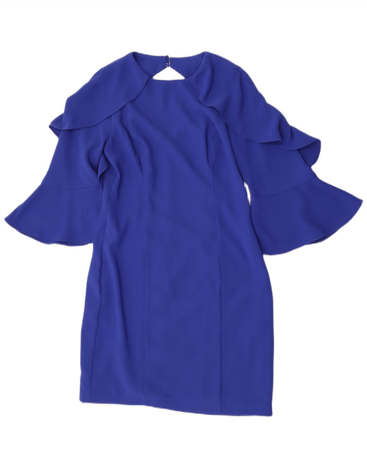Vestido tubo de manga 3/4 para mujer Coast UK 42 Poliéster azul medio