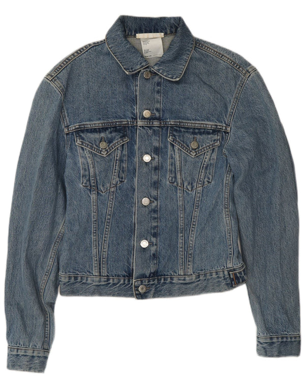 Helmut Lang Chaqueta vaquera para mujer UK 8 Small Algodón azul