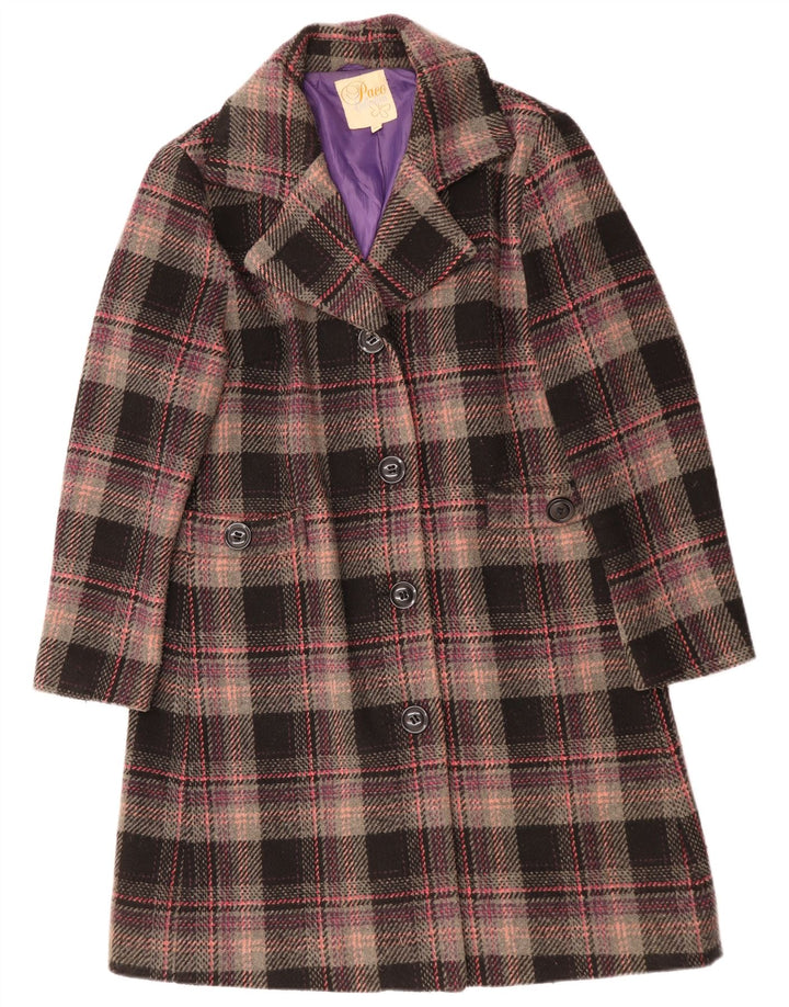 Paco Abrigo Mujer UK 40 XL Poliéster Cuadros Multicolor
