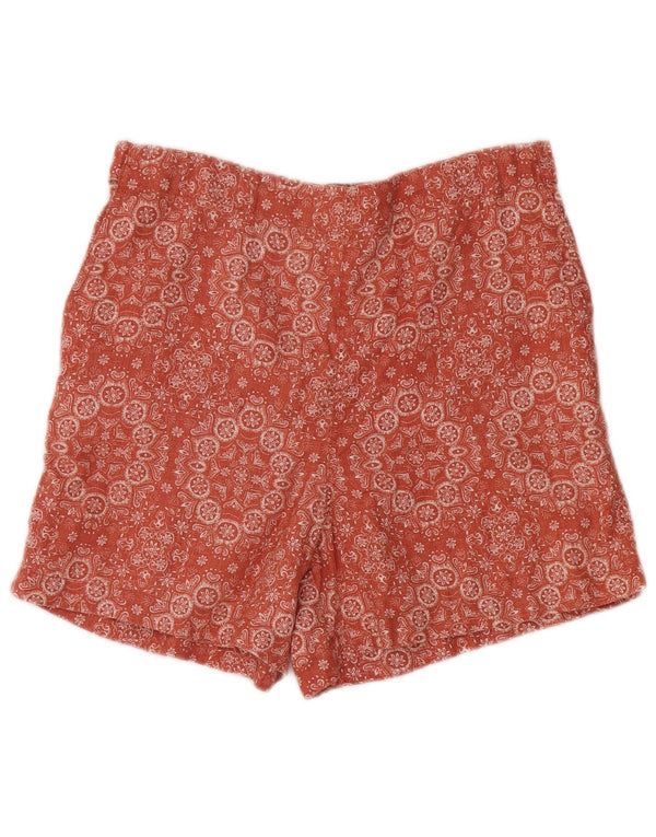 Pantalones cortos de cintura alta para mujer Fat Face UK 12 Medium W30 Red Paisley Linen