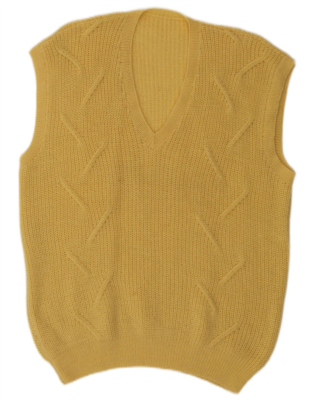 Vintage hombres chaleco tanque top grande amarillo