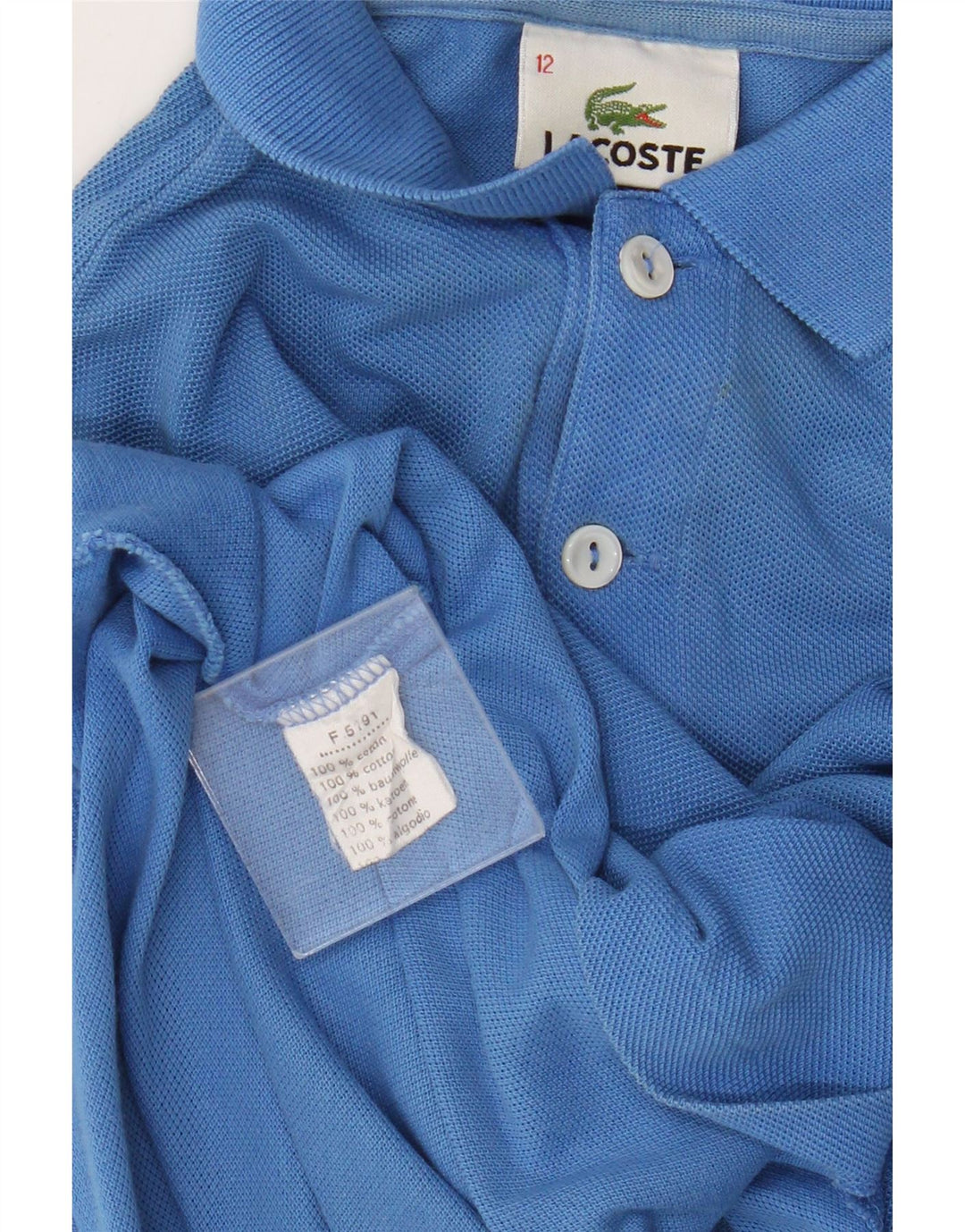 Polo Lacoste Niño 11-12 Años Azul Algodón