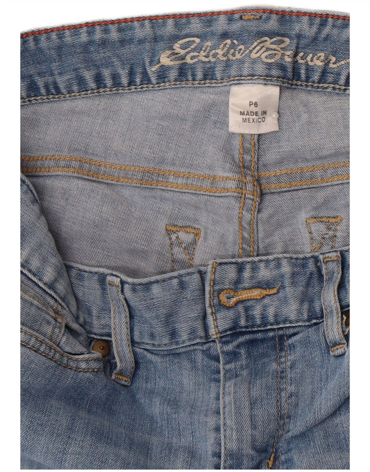 Eddie Bauer Jeans rectos con curvas para mujer US 6 Medium W28 L29 Algodón azul